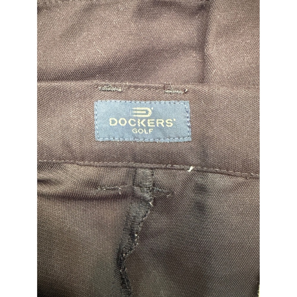 Dockers Golf Mens Flat Front Relaxed Fit Shorts Black W38 Polyester - Picture 3 of 4